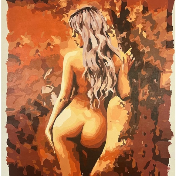 Unframed 16x20 One Last Glance Acrylic Painting 2023 - Picture 2 of 4